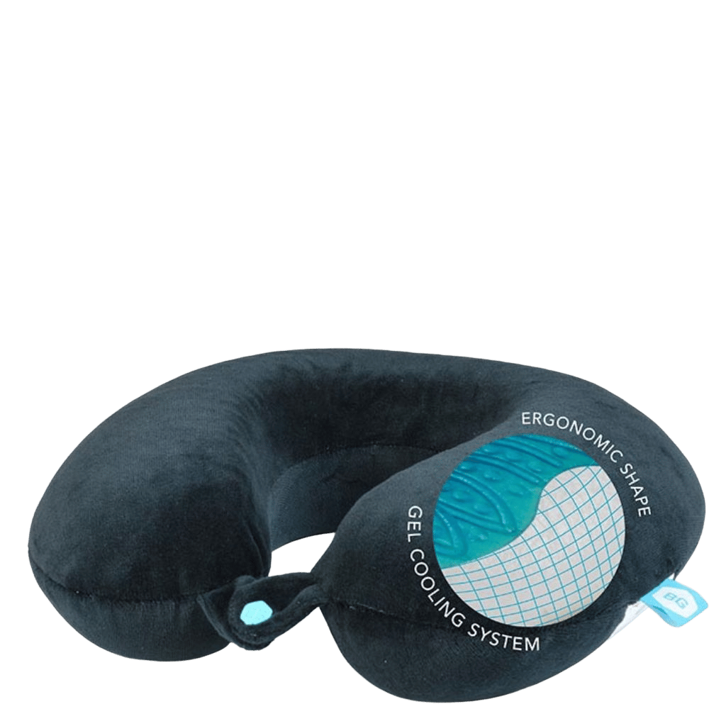 BG Berlin Ergo Cooling Neck Pillow black front3qrtr primarytransp
