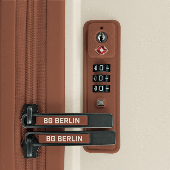 BG Berlin TED Beige brown trim Spinner luggage TSA lock png