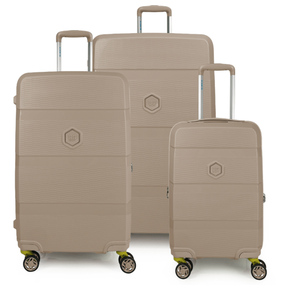 BG Berlin Zip2 Beige Champagne Spinner 3 piece