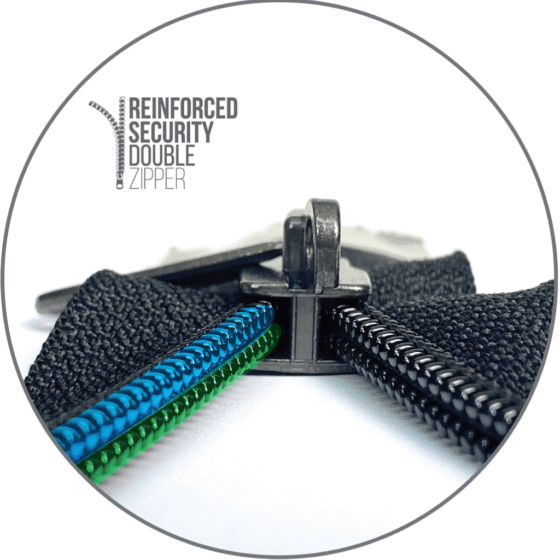 BG Berlin Zip2 Spinner Pirate Black 2tooth zipper png