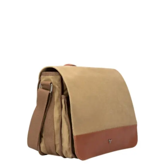 Bando Duvall 4124 Messenger Canvas Brown Front3qrtr