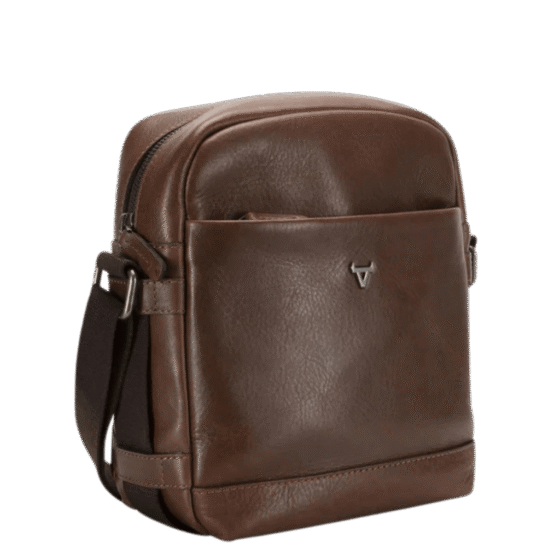 Brando Brosnan 2276 leather crossbody brown front3qrtr png