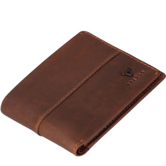 Brando James 2001 Leather wallet brown layflat png