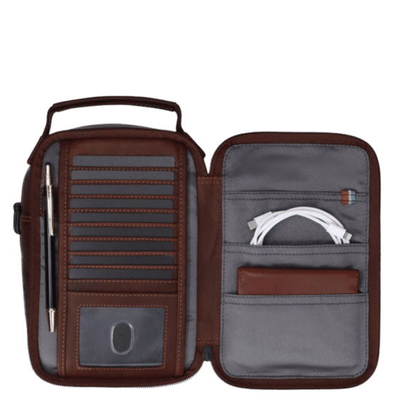 Brando James 3353 Leather crossbody brown interior2 png
