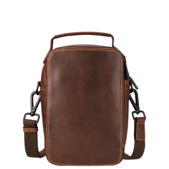 Brando James 3353 Leather crossbody brown rear png