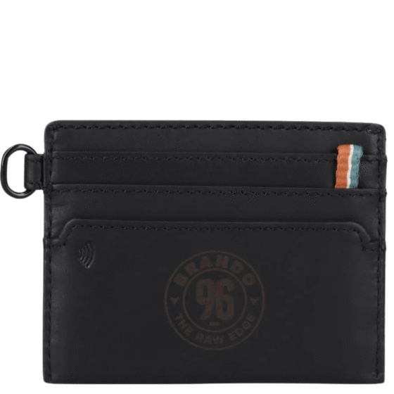 Brando James 3353 Leather slim card allet black rear png