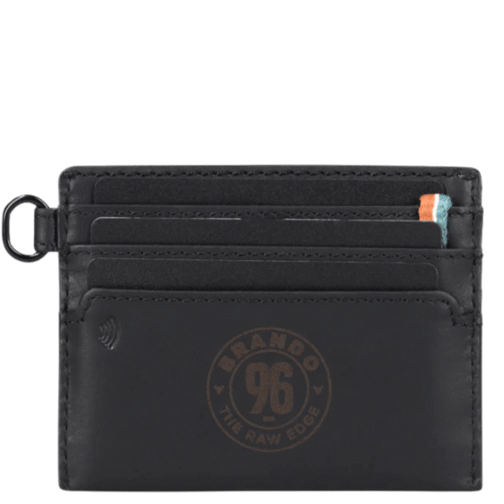 Brando James 3353 Leather slim card allet black rear2 png