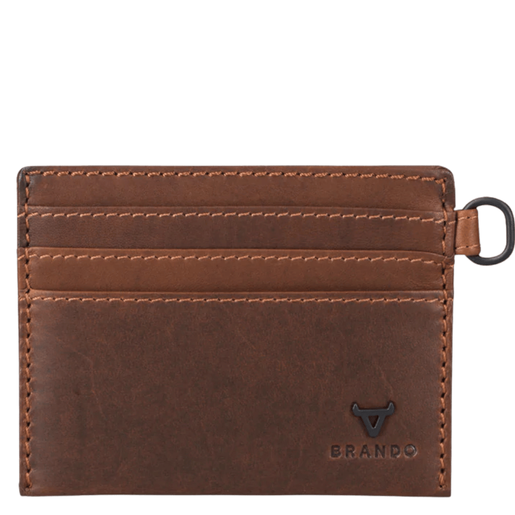 Brando James 3353 Leather slim card allet brown front png