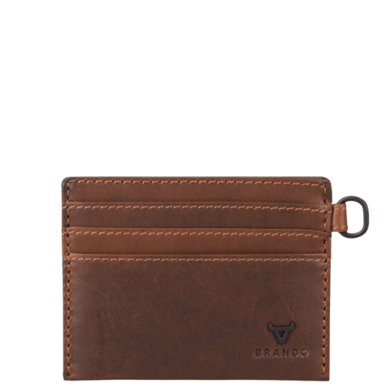 Brando James 3353 Leather slim card allet brown front primary png