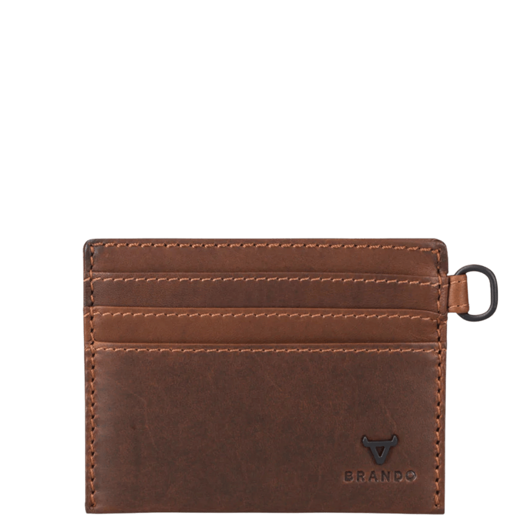 Brando James 3353 Leather slim card allet brown front primary png