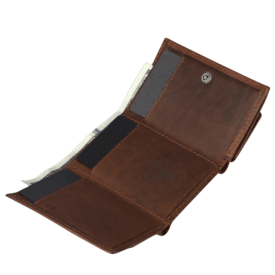 Brando James Leather TRifold Wallet 6667 brown interior1 png