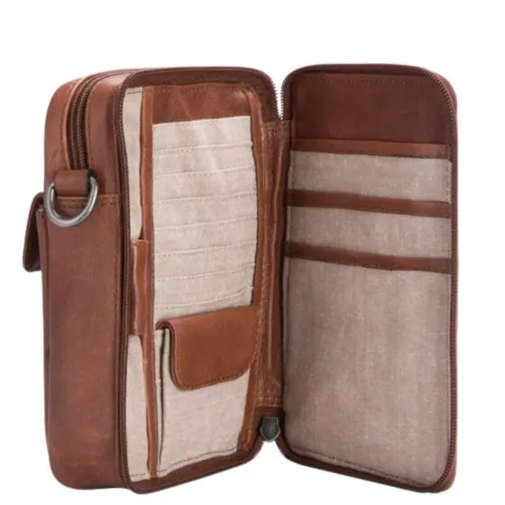 Brando Kudu Leather 2275 Gents Organiser copper interior1 jpg