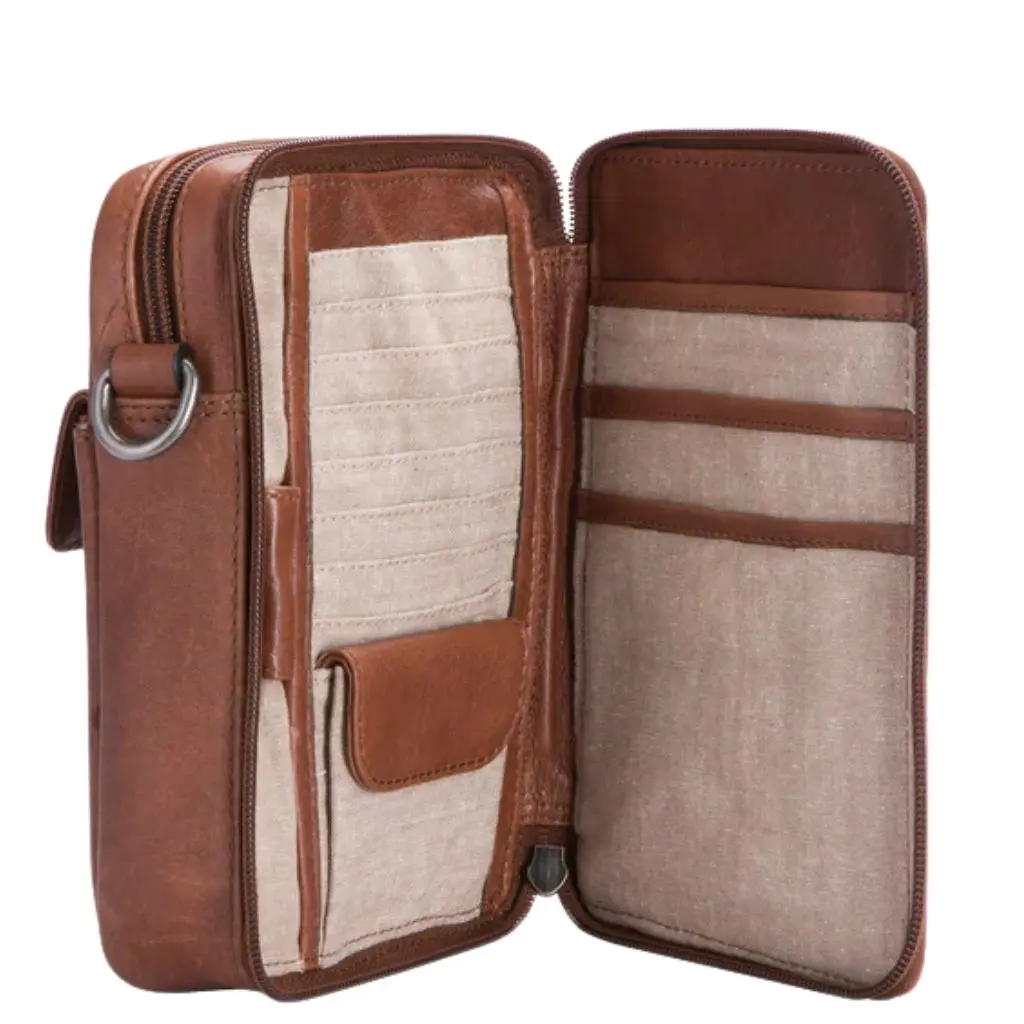 Brando Kudu Leather 2275 Gents Organiser copper interior1 jpg
