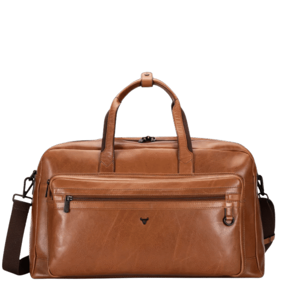 Brando Winchester 3185 Leather Duffle medium tan front png