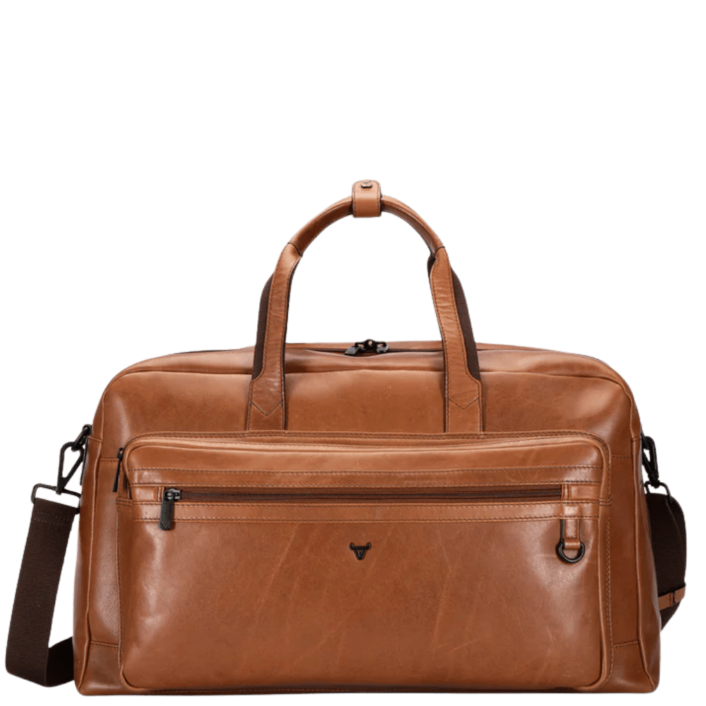 Brando Winchester 3185 Leather Duffle medium tan front png