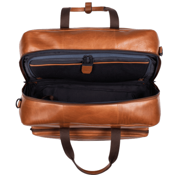 Brando Winchester 3185 Leather Duffle medium tan interior png