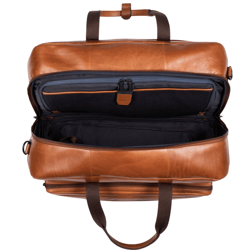 Brando Winchester 3185 Leather Duffle medium tan interior png