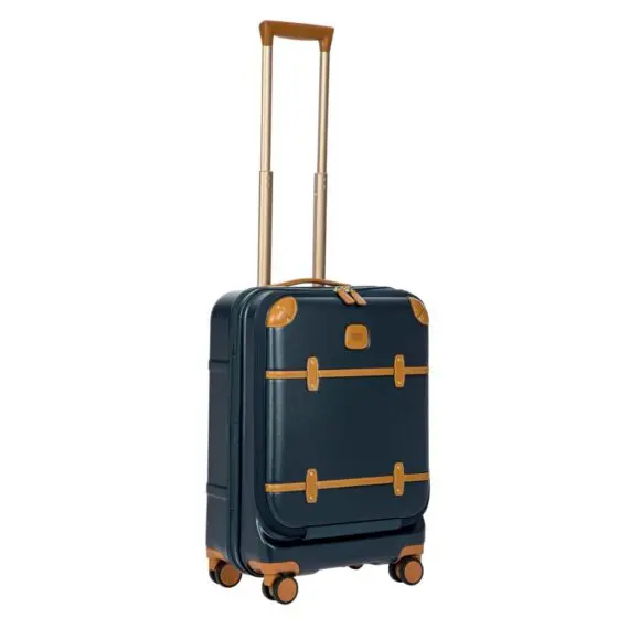 Brics Bellagio 55cm Carry On Front Organiser Pocket Blue Font3qrtr