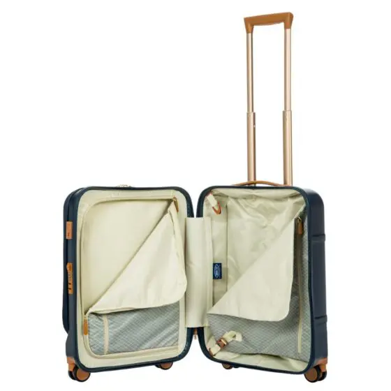 Brics Bellagio 55cm Carry On Front Organiser Pocket Blue Interior2