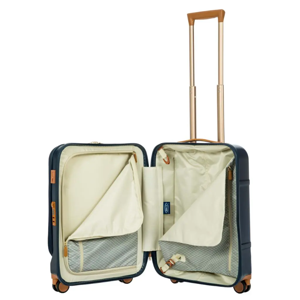 Brics Bellagio 55cm Carry On Front Organiser Pocket Blue Interior2