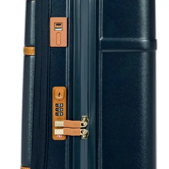 Brics Bellagio 55cm Carry On Front Organiser Pocket Blue Lock