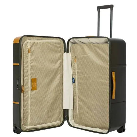 Brics Bellagio Trunk spinner Luggage 28316 80cm olive interior1 jpg