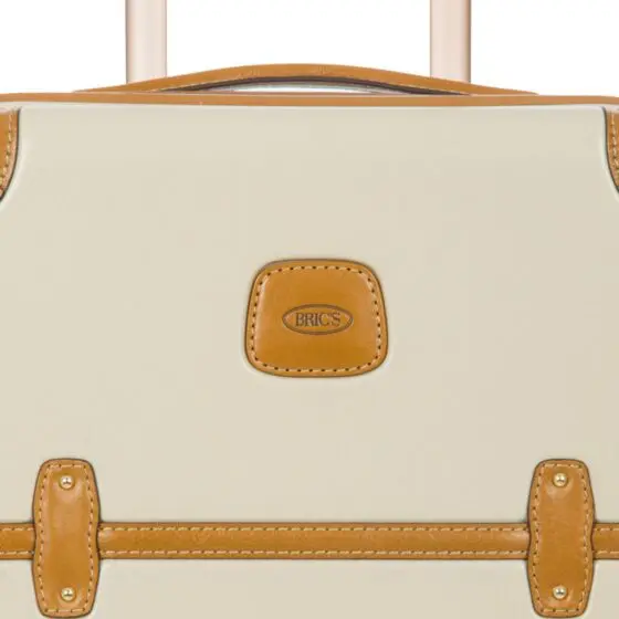 Brics Bellagio Trunk Spinner Luggage Cream Badge