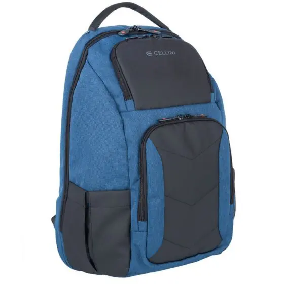 Cellini Explorer Mulit Pocket Backpack 49935 Navy Blue Front3qrtr