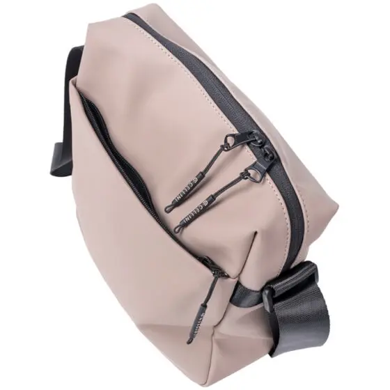 Cellini Hydro 00226 large crossbody taupe zippers jpg