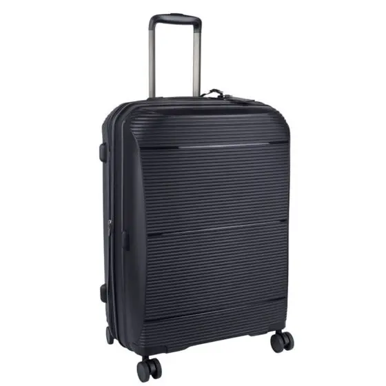 Cellini Qwest Spinner Luggage Expander 869 Black 68 Front3qrtr
