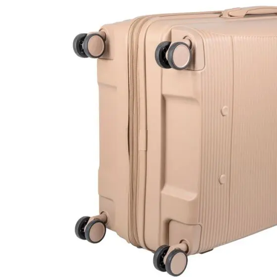 Cellini Qwest Spinner Luggage expander 869 Rock Brown Large wheels jpg