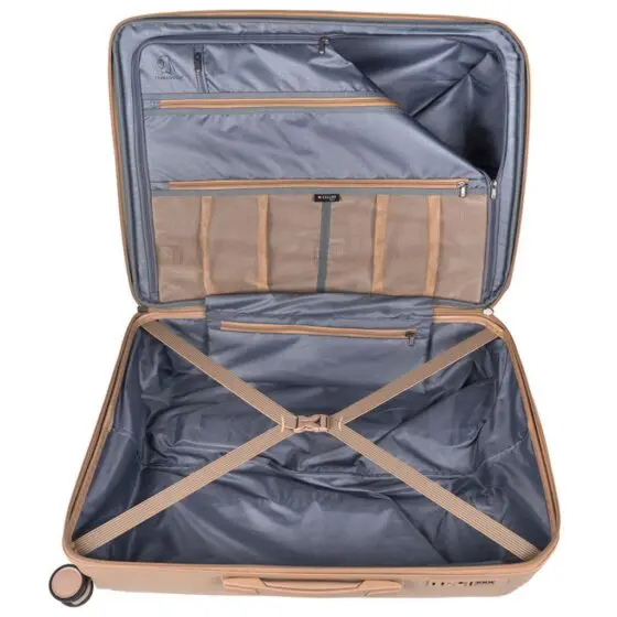 Cellini Qwest Spinner Luggage expander 869 Rock Brown Medium interior jpg