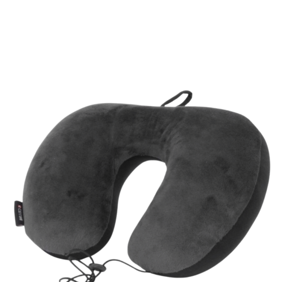 Cellini Suede microbead travel pillow 33056 black front3qrtr primary transp