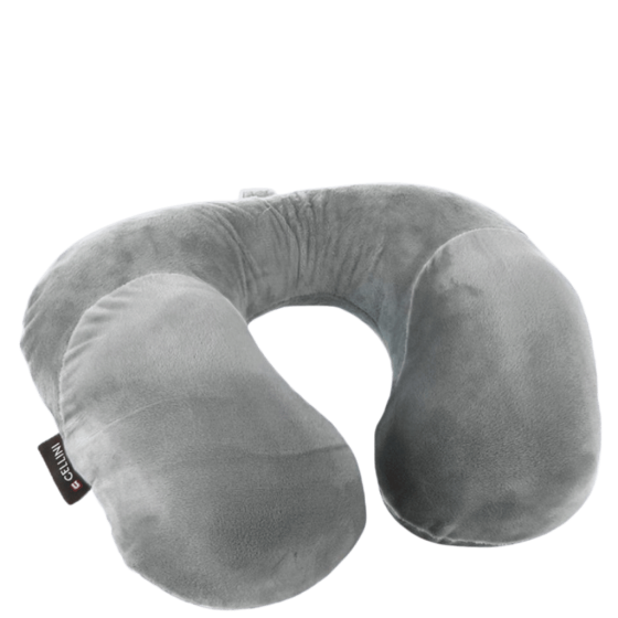 Cellini TRavel Essentials Moulded travel pillow 33069 grey front3qrtr primary
