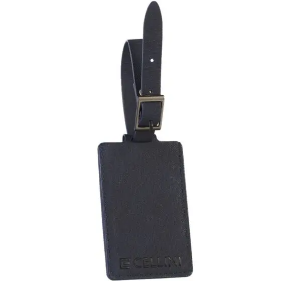 Cellini Travel Essentials 33088 Id Label Black Front3qrtr