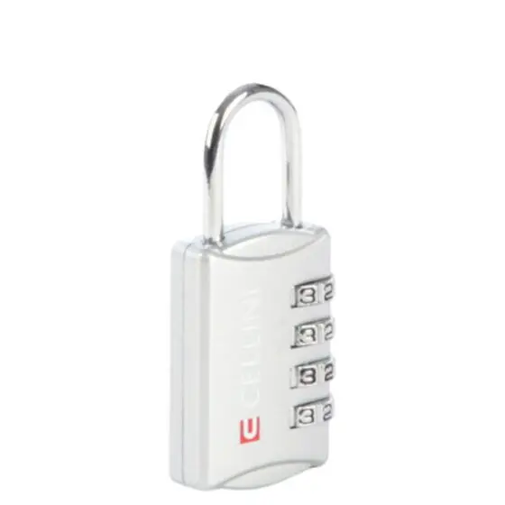 Cellini Travel Essentials 4 Dial Tsa Combination Lock 33104 Silver Grey Front3qrtr