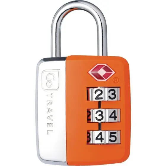 Design Go Sentry Big Wheel Combination TSA Lock 345 Orange front jpg
