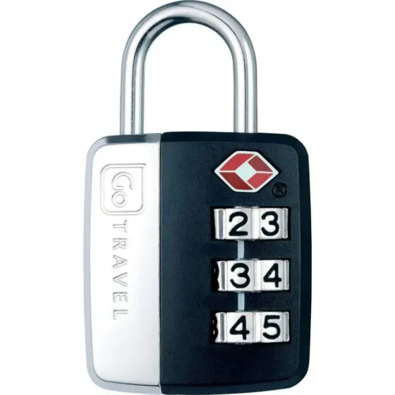 Design Go Sentry Big Wheel Combination Tsa Lock 345 Black Front