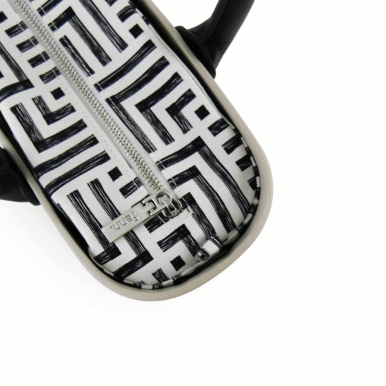 Fenn Original 1439 Mushroom grey black round handles geo print inner top png