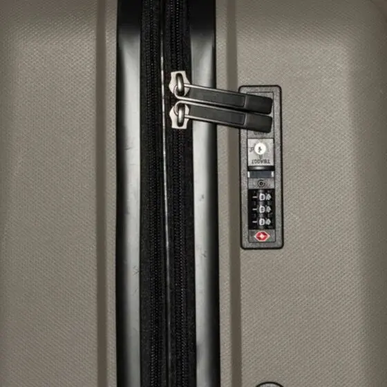 Gino De Vinci Forte Spinner Coffee Brown TSA lock jpg