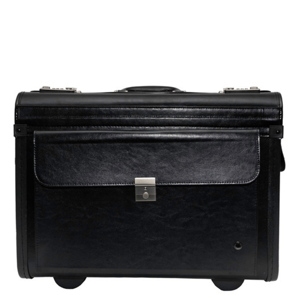 Gino de Vinci LM2179 Leather Pilot Case Black front png