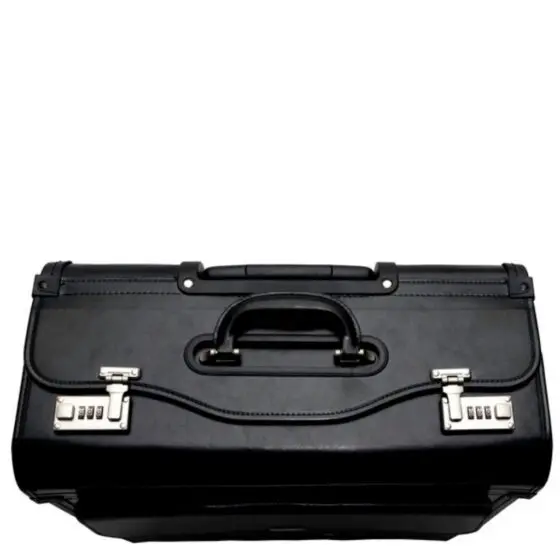 Gino de Vinci LM2179 Leather Pilot Case Black top jpg