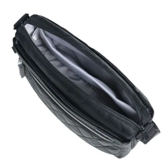 Hedgren Inner City Medium Eye Quilted Black Shoulder Bag Hic176m Interior