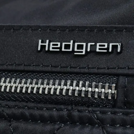Hedgren Inner City Medium Eye Quilted Black Shoulder Bag Hic176m Logo
