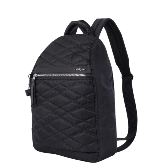 Hedgren Inner City iiLQ Vogue Large Quilted Backpack black front3qrtr png