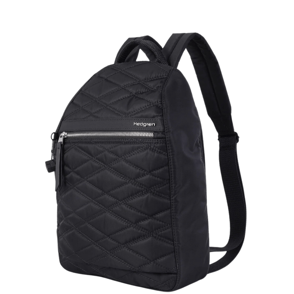 Hedgren Inner City iiLQ Vogue Large Quilted Backpack black front3qrtr png