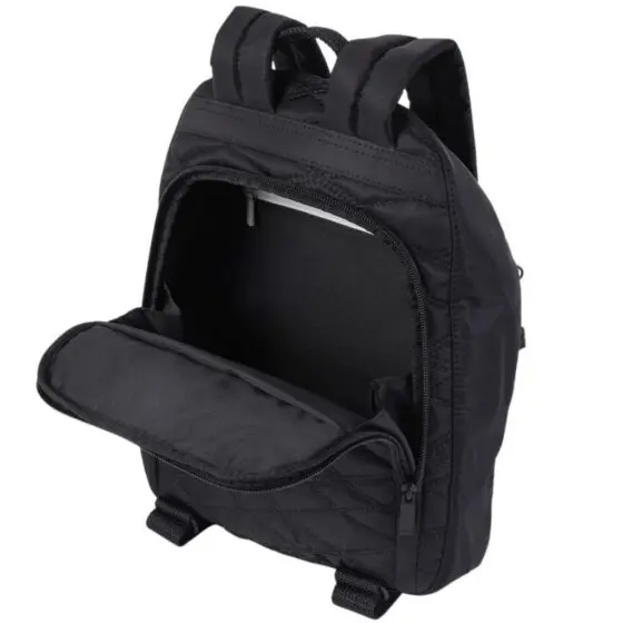 Hedgren Inner City iiLQ Vogue Large Quilted Backpack black rear open jpg
