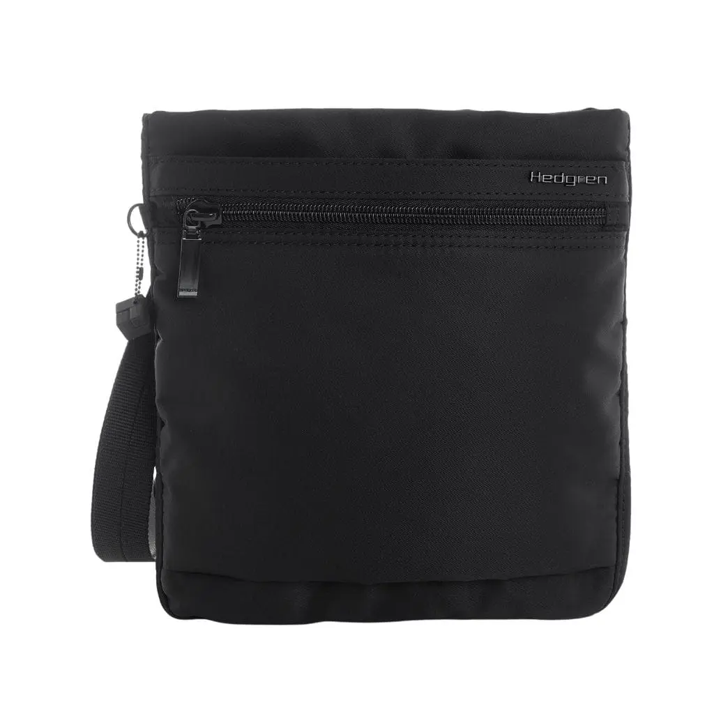 Hedgren inner City Hic112 Leonce Vertical Crossbody Black front jpg