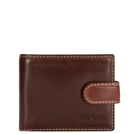 Jekyll Hide Oxford Leather Wallet 2790 Billfold moccha brown transparent