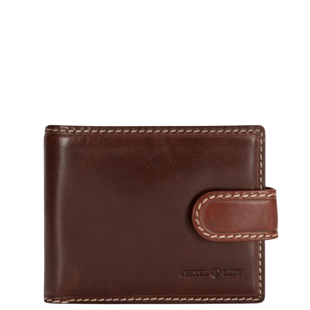 Jekyll Hide Oxford Leather Wallet 2790 Billfold moccha brown transparent